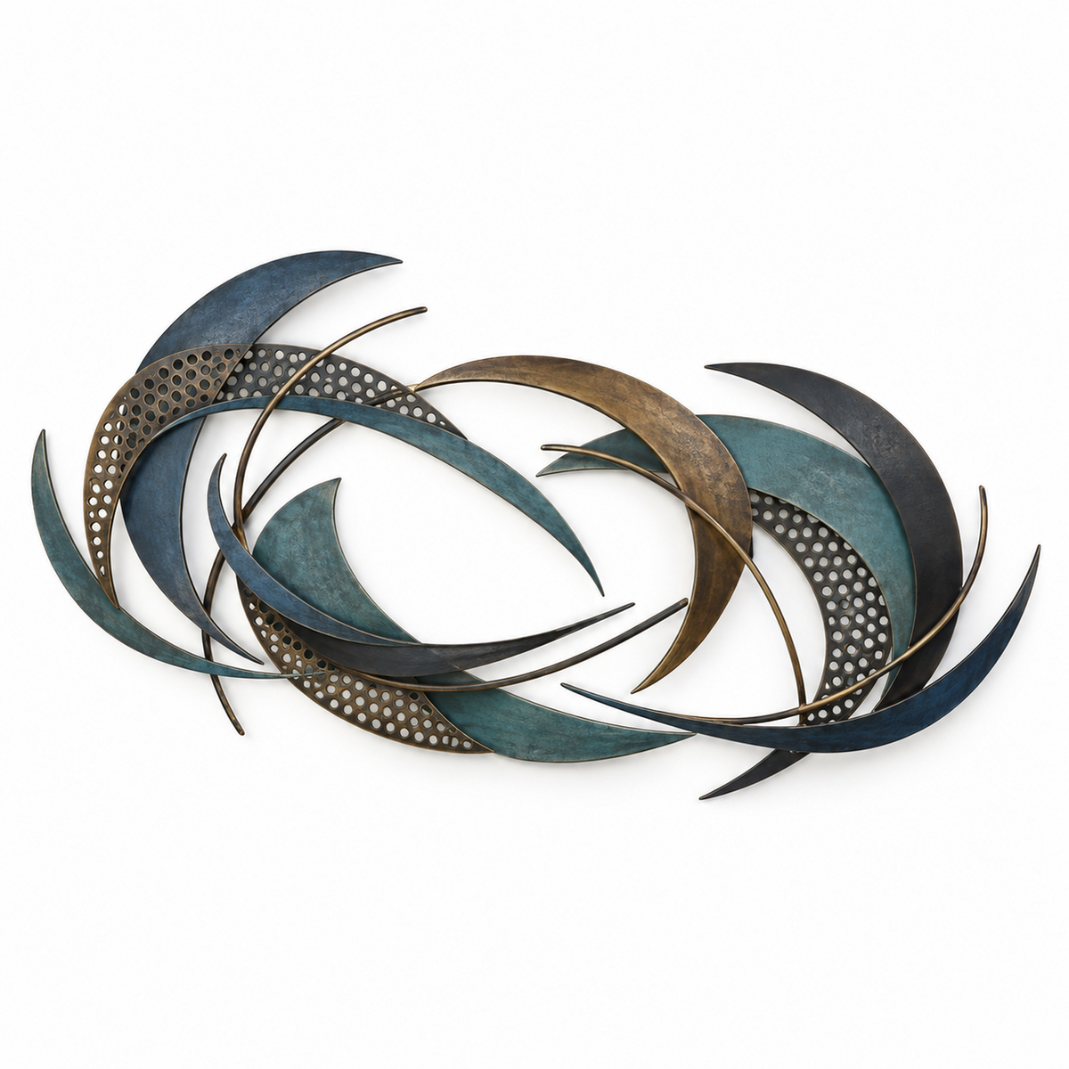 Tidal Arc Layered Metal Wall Sculpture