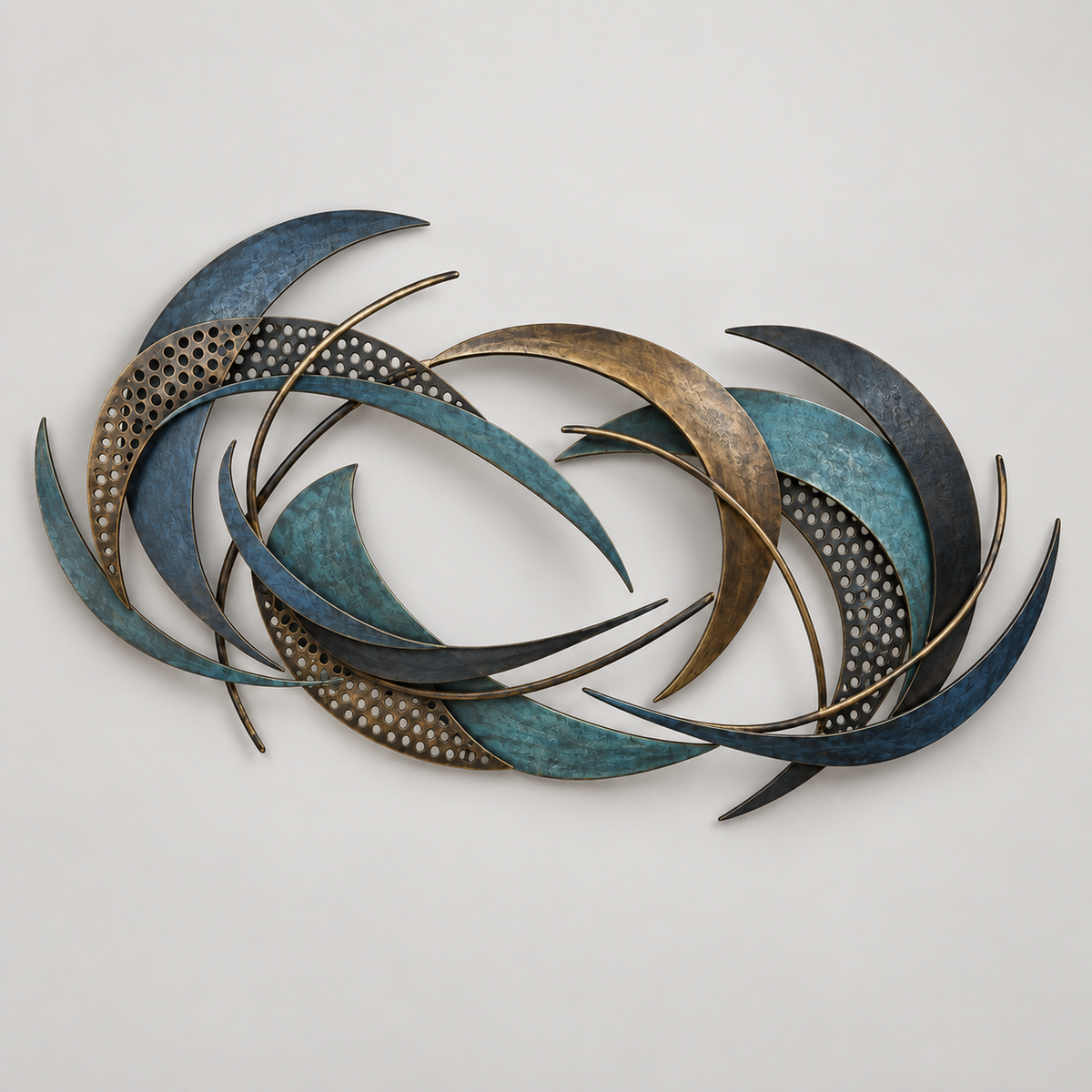 Tidal Arc Layered Metal Wall Sculpture