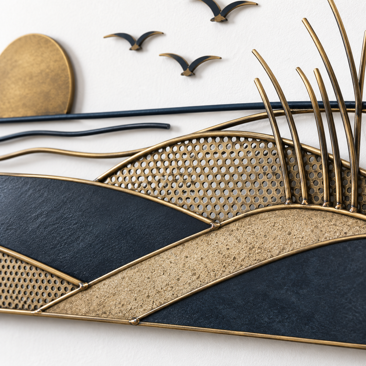 Coastal Flight and Dunes Metal Wall Sculpture