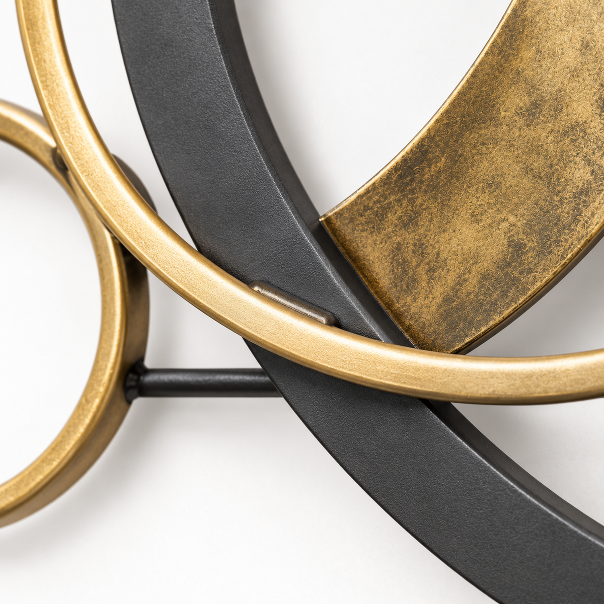 Offset Orbit Rings Metal Wall Sculpture