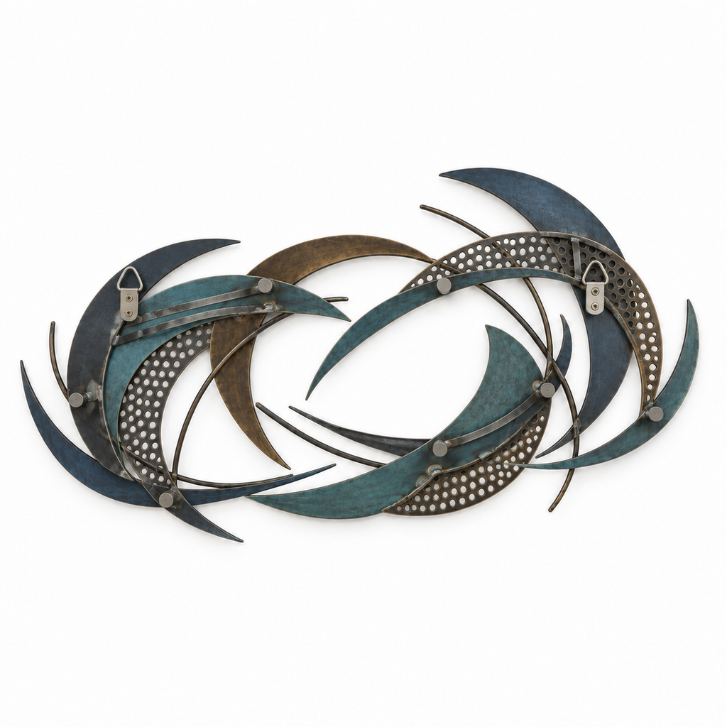 Tidal Arc Layered Metal Wall Sculpture