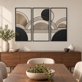 Interlocking Horizon Layered Metal Wall Art, 3-Piece Set