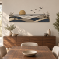 Coastal Flight and Dunes Metal Wall Sculpture