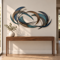 Tidal Arc Layered Metal Wall Sculpture